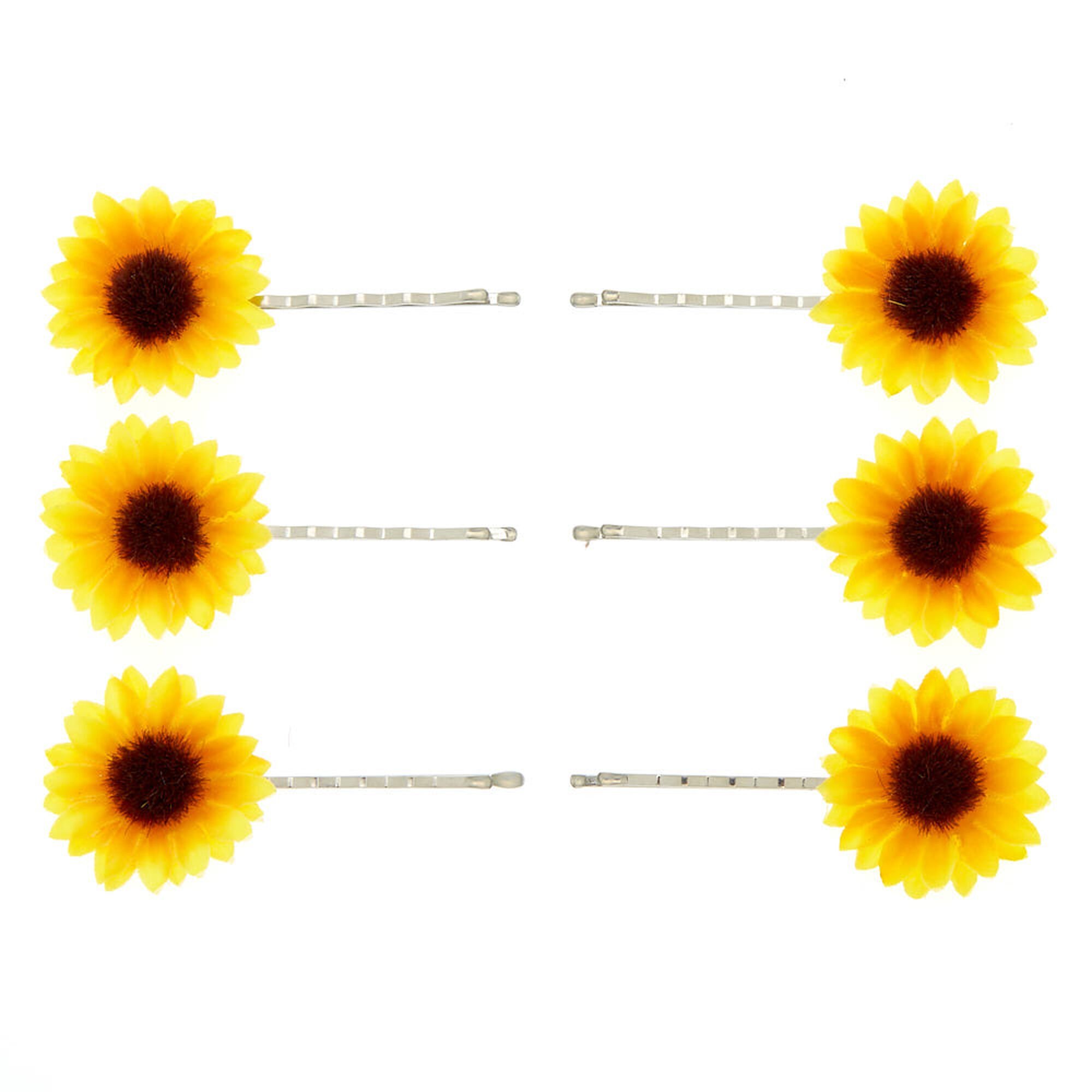 Épingles plates tournesol - Jaune, lot de 6,