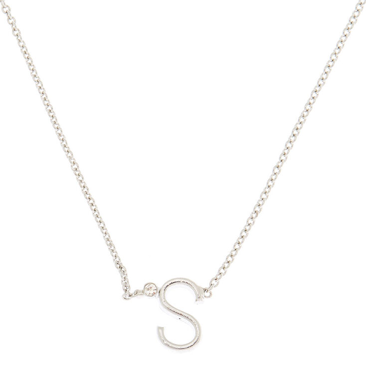 Claire's Collier à initiale S couleur argenté