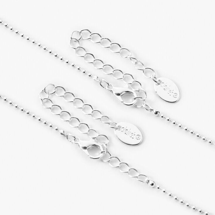 Best Friends Glitter Tie-Dye Split Heart Necklaces - 2 Pack,