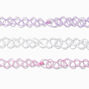 Ras-de-cou effet tatouage c&oelig;ur pastel best friends - Lot de 3,