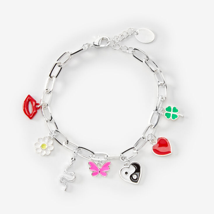 Lucky Charms Silver Chain Bracelet,