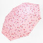 Parapluie imprim&eacute; fraise rose,
