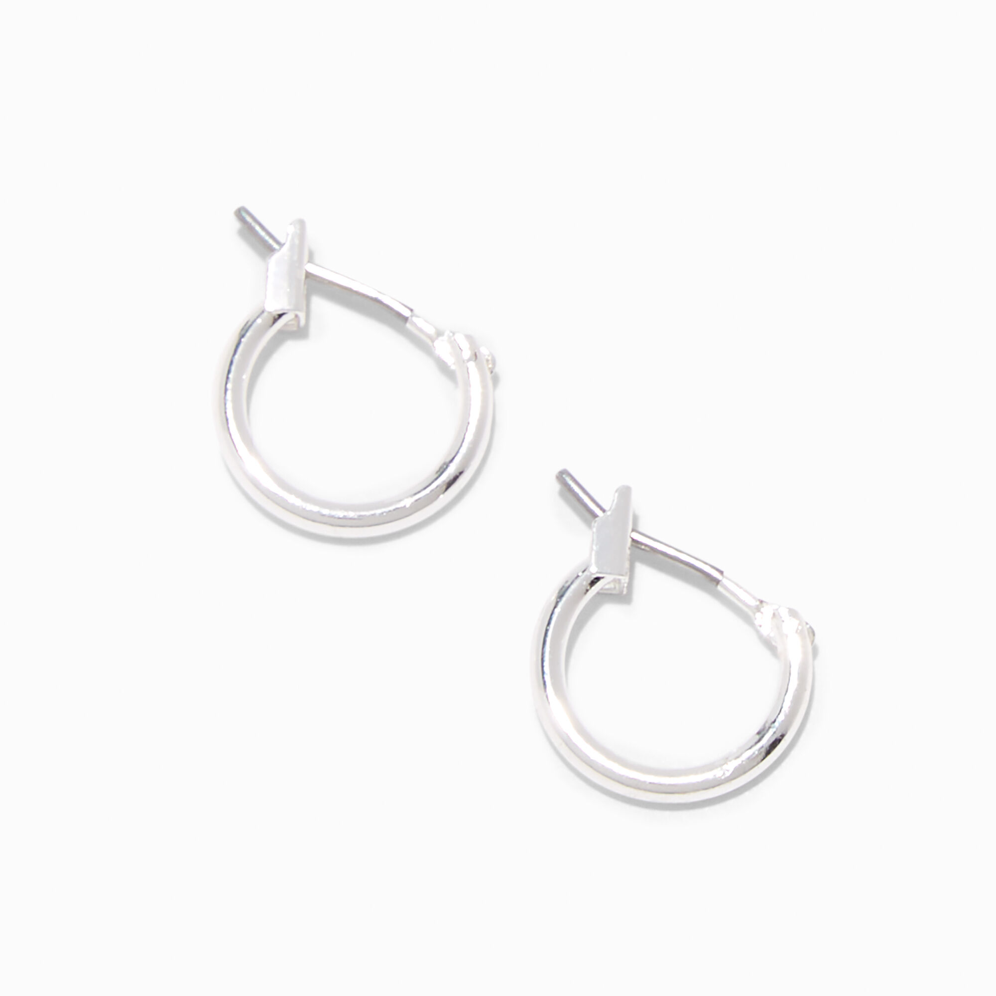 View Claires 10MM Hoop Earrings Silver information