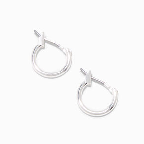 Silver-tone 10mm Mini Hoop Earrings,