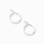 Silver-tone 10mm Mini Hoop Earrings,