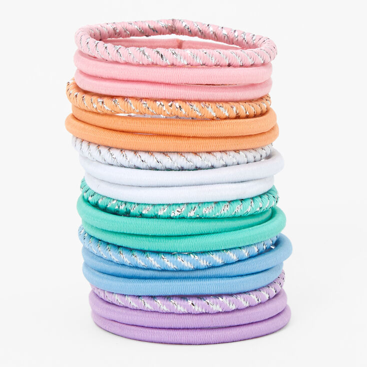 Élastiques en lurex arc-en-ciel Claire's Club (lot de 18)