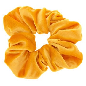 Medium Velvet Hair Scrunchie - Mustard,
