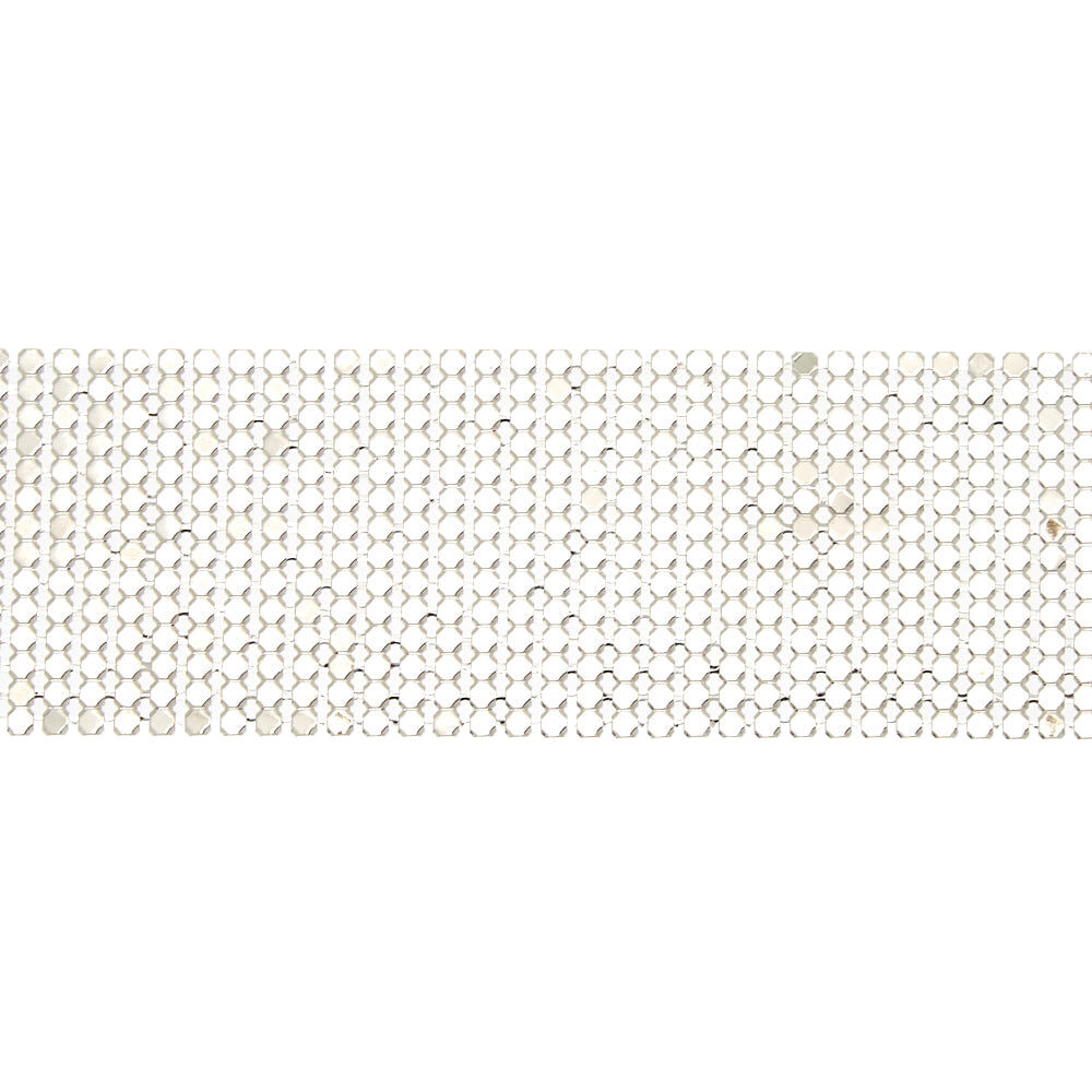 Silver Disco Mesh Choker Necklace,