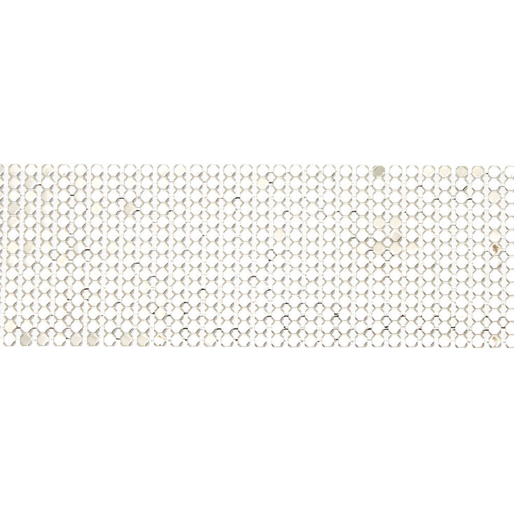 Silver Disco Mesh Choker Necklace,