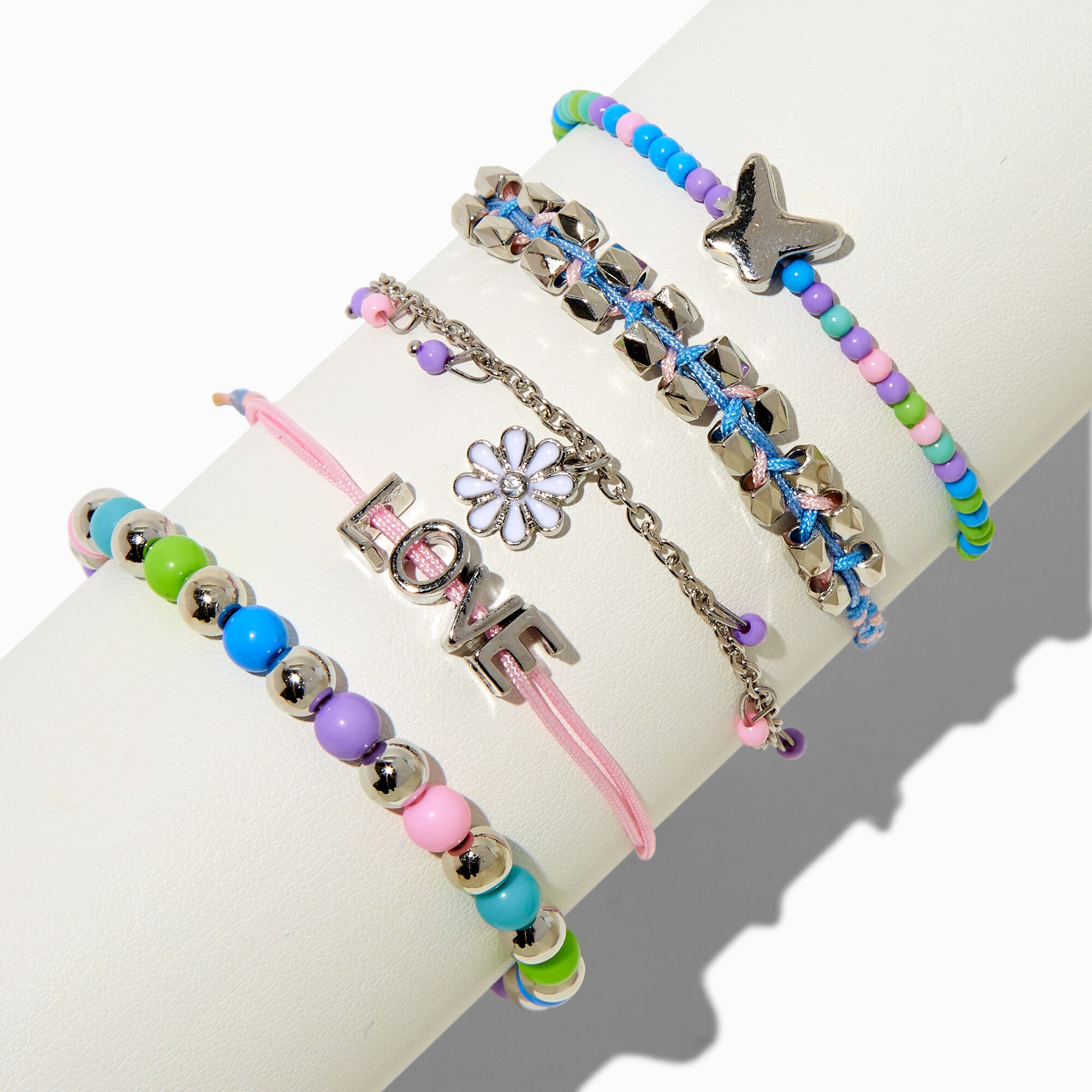 Rainbow Love Bracelet Set - 5 Pack,