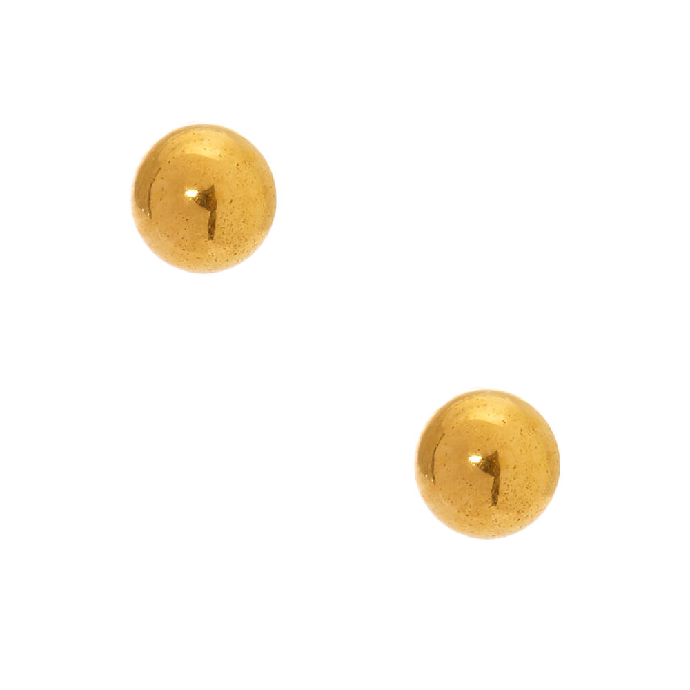 Titanium gold stud earrings shop