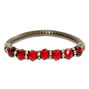 Hematite Bead Stretch Bracelet - Red,