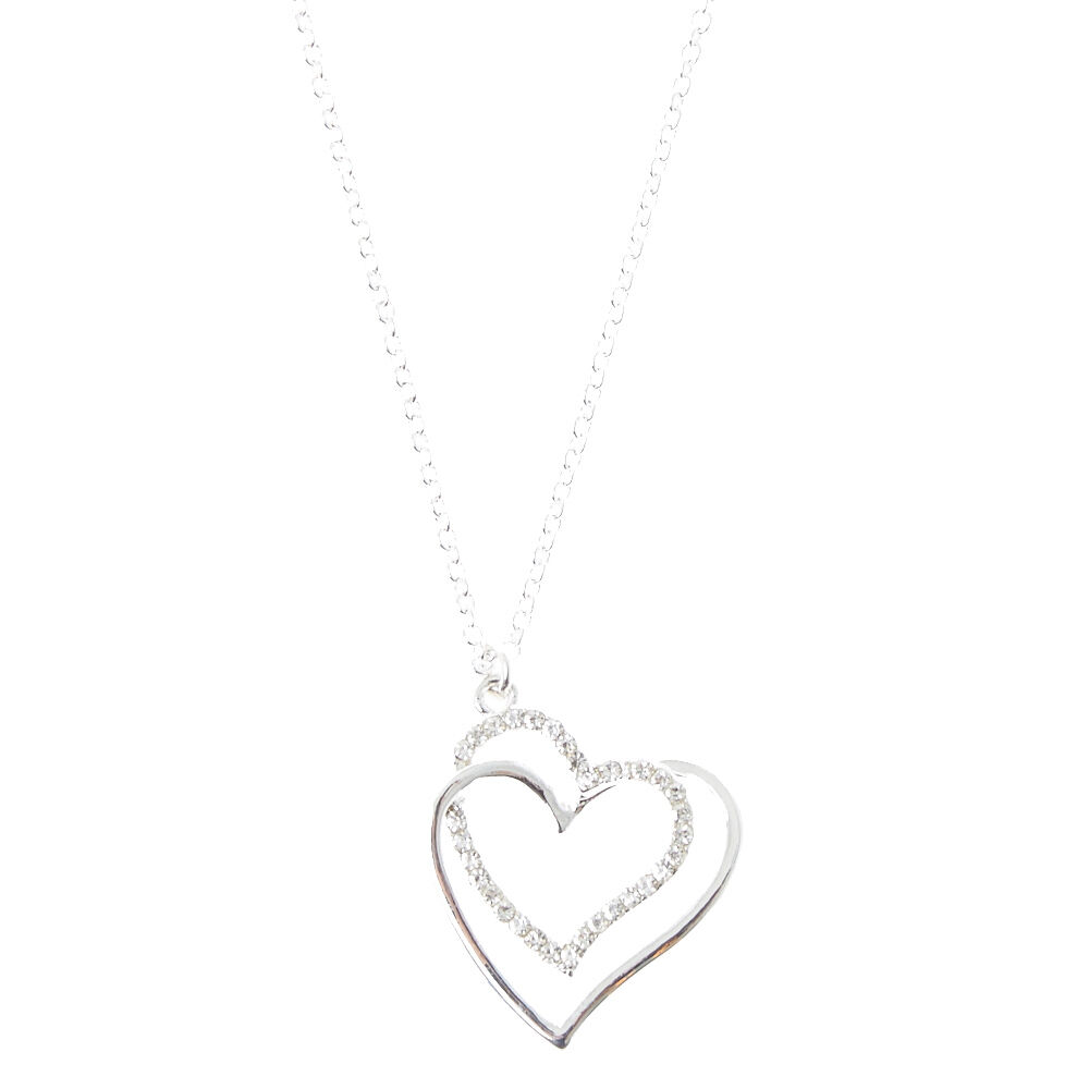 Heart necklace claire's discount