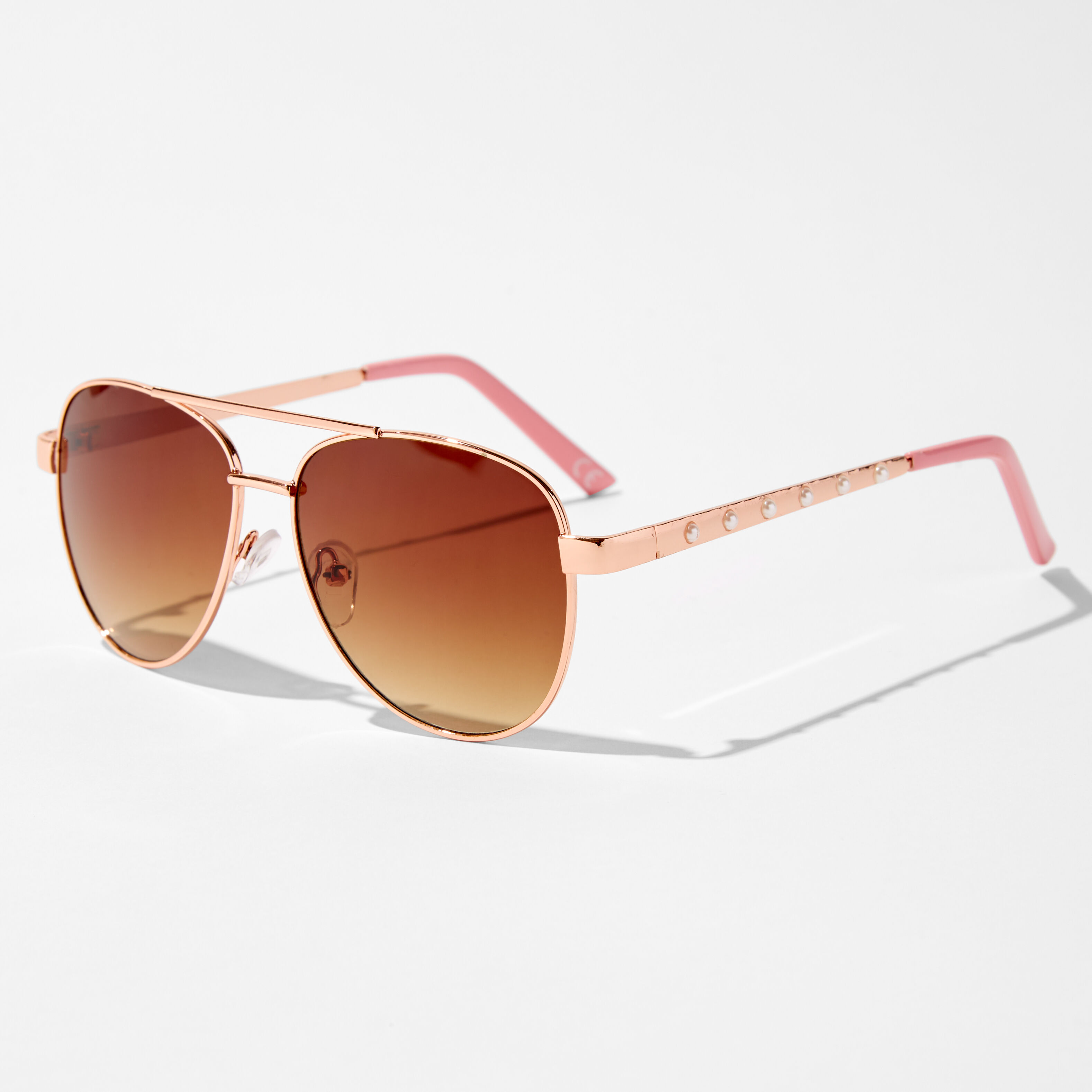 Lunettes de soleil aviateur ornementees Claire s Club Rose Claire s FR