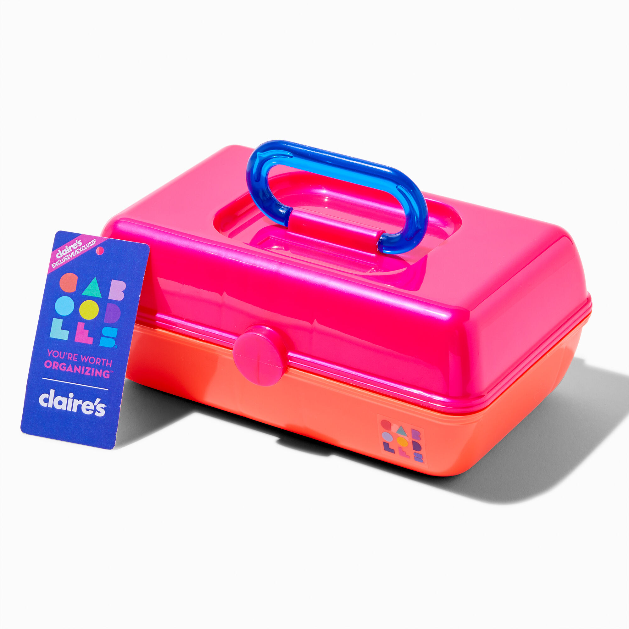  Claire's Features - Caboodles Makeup Case Pretty in Petite Tote  Medium Caboodle, Organizer with Mirror - Purple and Orange: 9 x 5.5 x 3.8  inches : Beauty & Personal Care