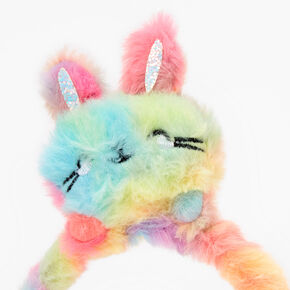 Claire&#39;s Club Plush Rainbow Bunny Headband,