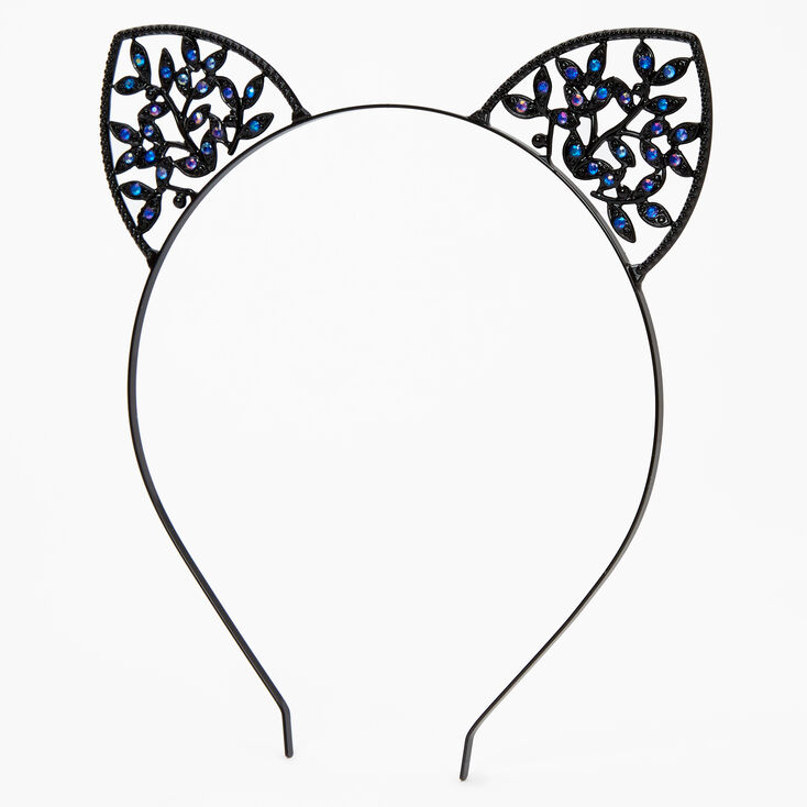 Ivy Cat Ears Headband Black Claire S