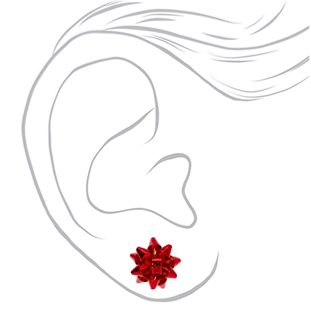 Boucles d'oreille à clip Noël - Rouge,