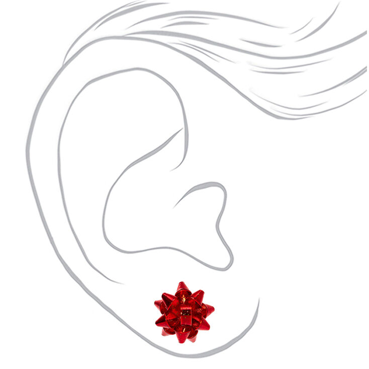 Boucles d&#39;oreille &agrave; clip No&euml;l - Rouge,