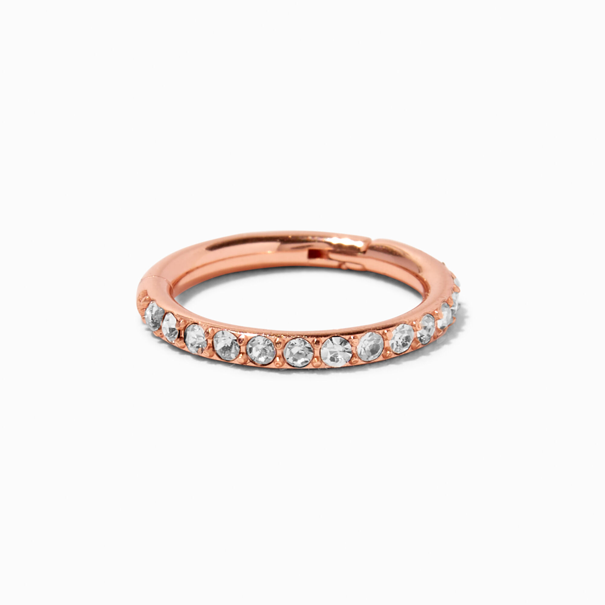 18k Rose Gold Plated Titanium Nose Ring Claire s US