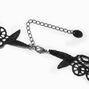 Skeleton Cameo Bib Style Lace Choker Necklace,