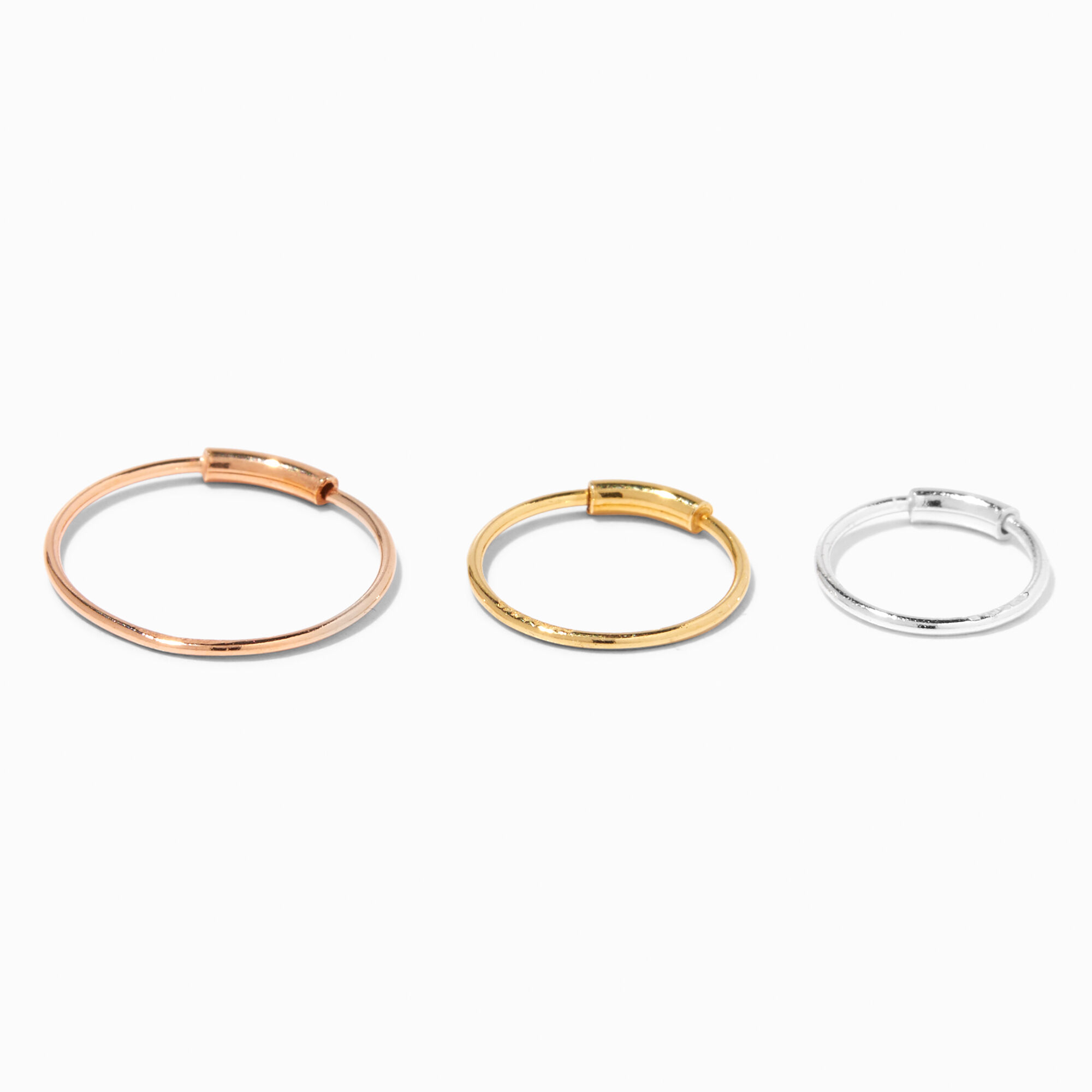 Claire's hoop nose store rings