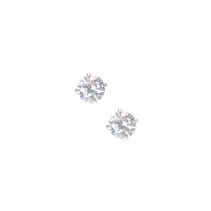 Round Diamante 6mm Stud Earrings Claire S Round Diamante 6mm Stud Earrings