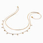 Gold-tone Crystal Confetti Multi-Strand Necklace ,
