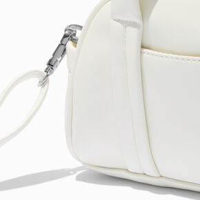 White Puffy Crossbody Bag,