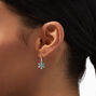 Glittery Snowflake Drop Earrings - 3 Pack,