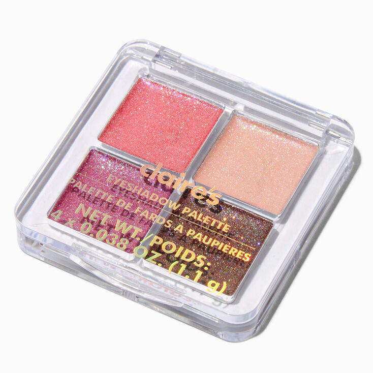 Palette d&rsquo;ombres &agrave; paupi&egrave;res avec quatre compartiments glamour rose,