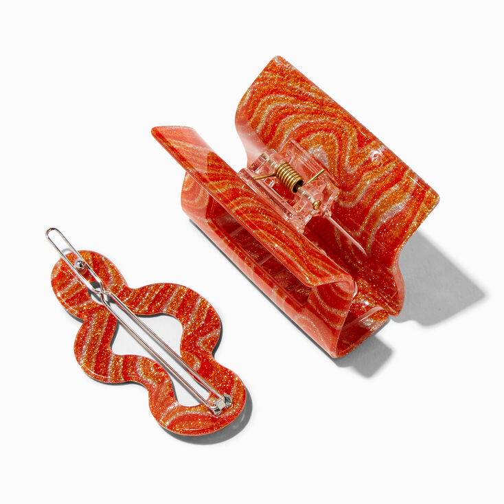 Aéropostale Candy Swirl Claw Hair Clip 2-Pack