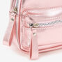 Claire&#39;s Club Metallic Heart Pink Mini Backpack,