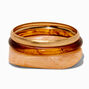 Gold-tone Tortoiseshell Marble Bangle Bracelets - 3 Pack,