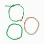3 Pack Beaded Flower Stretch Rings,