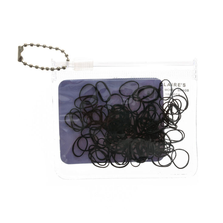 Claire's Lot de 100 élastiques à cheveux noirs