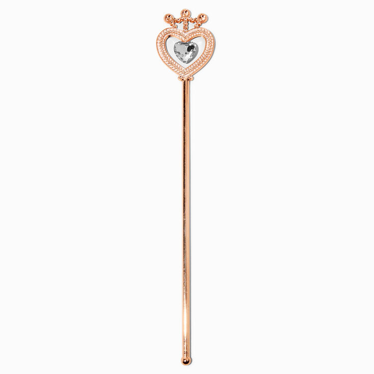 Claire&#39;s Club Rose Gold Dangle Heart Wand,