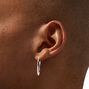 Silver-tone 30mm Clip-On Hoop Earrings,