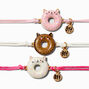 Best Friends Cat Donut Adjustable Bracelets - 3 Pack,