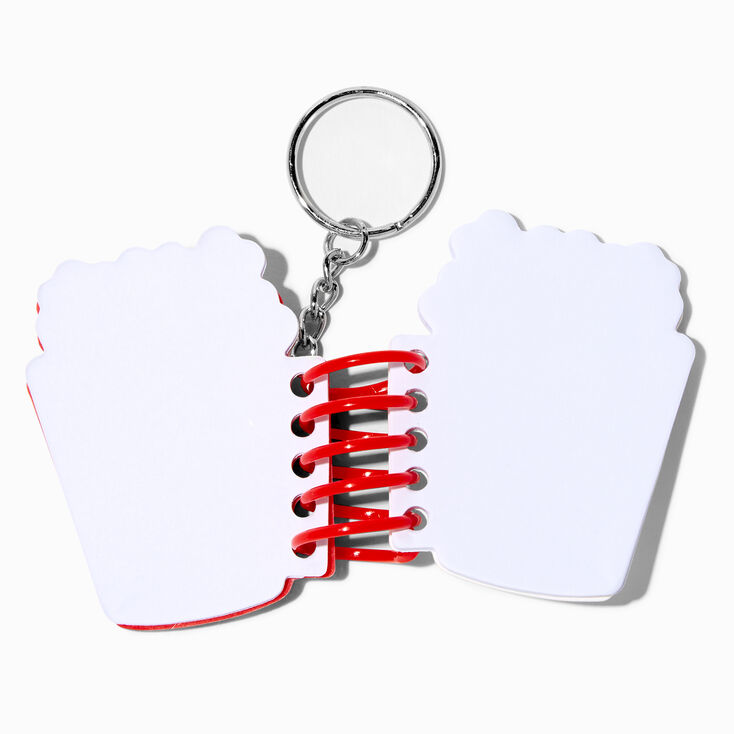 Popcorn Cat Mini Diary Keychain,