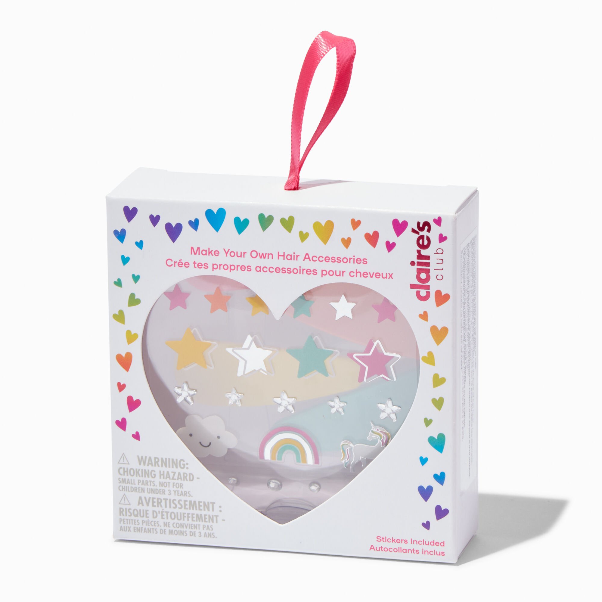 Claire's Club Make-It-Yourself Rainbow Snap Hair Clip Kit,