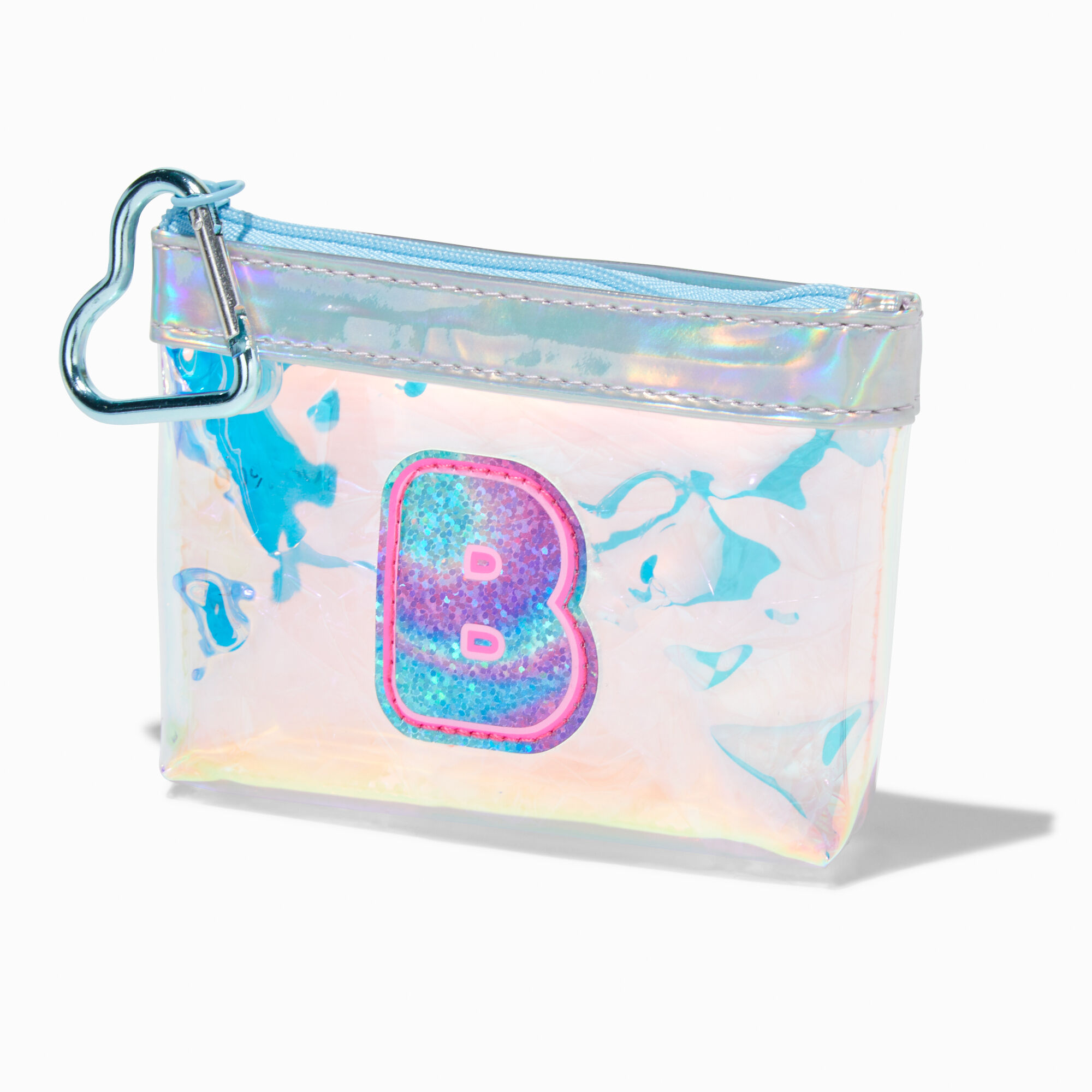 Claire's Porte-monnaie à initiale holographique - B