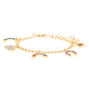 Gold Embellished Charm Bracelet,