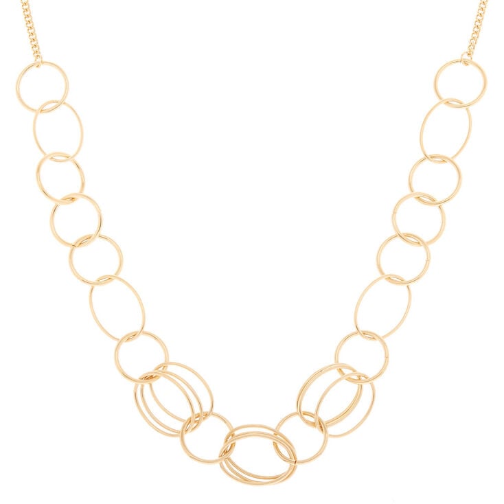 Claire's Collier volumineux à maillons superposés couleur doré