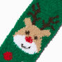 Chaussons chaussettes en peluche P&egrave;re No&euml;l et renne - Lot de 3,