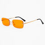Orange Rectangle Rimless Sunglasses,