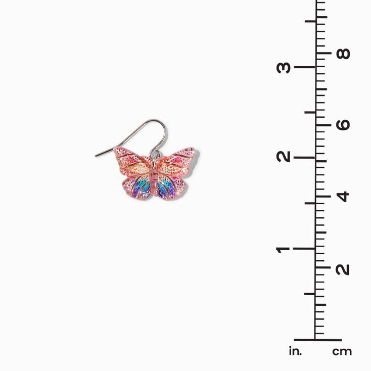 Rainbow Butterfly 0.5&quot; Drop Earrings,