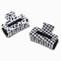 Cow Print &amp; Houndstooth Hair Claws - 2 Pack,