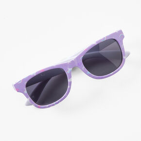 Claire&#39;s Club Purple &amp; Rainbow Retro Sunglasses,