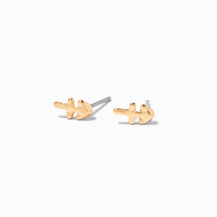 Gold Zodiac Stud Earrings - Sagittarius,